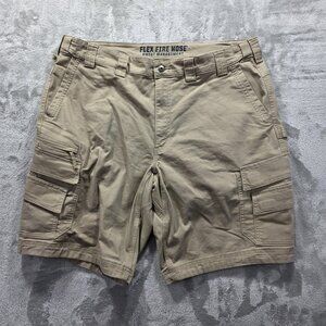 Duluth Flex Fire Hose Cargo Shorts Mens 40 Utility Relaxed Fit Workwear Pockets